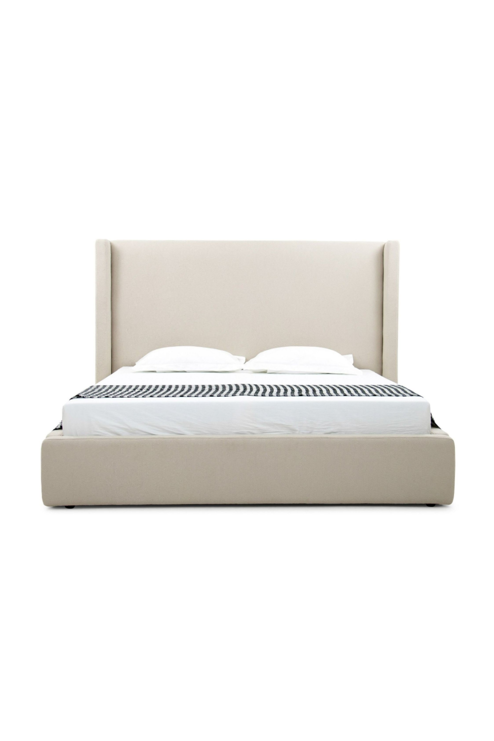 Beige Panel Headboard Bed | OROA Modern Byrne | Oroa.com
