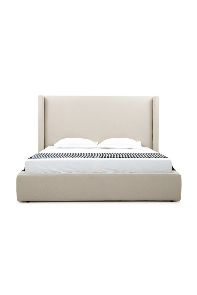 Beige Panel Headboard Bed | OROA Modern Byrne | Oroa.com