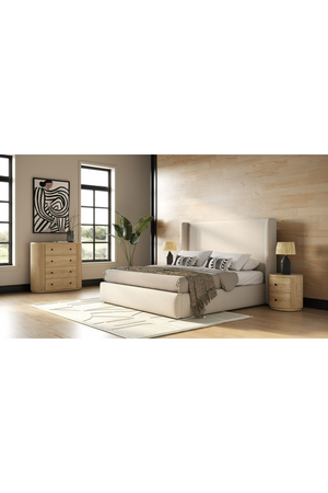 Beige Panel Headboard Bed | OROA Modern Byrne | Oroa.com
