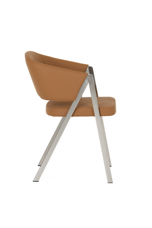 Curved Vegan Leather Dining Chairs (2) | OROA Modern Marcus | Oroa.com