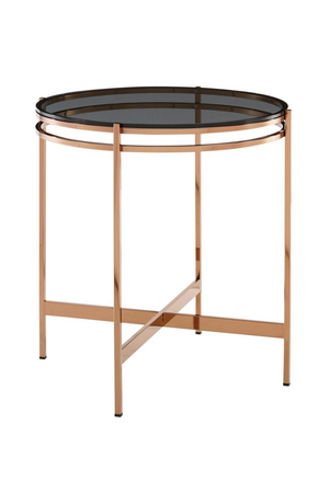 Smoked Glass Round End Table S | OROA Modern Bradford | Oroa.com