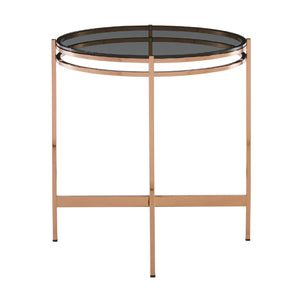   Smoked Glass Round End Table | Oroa.com