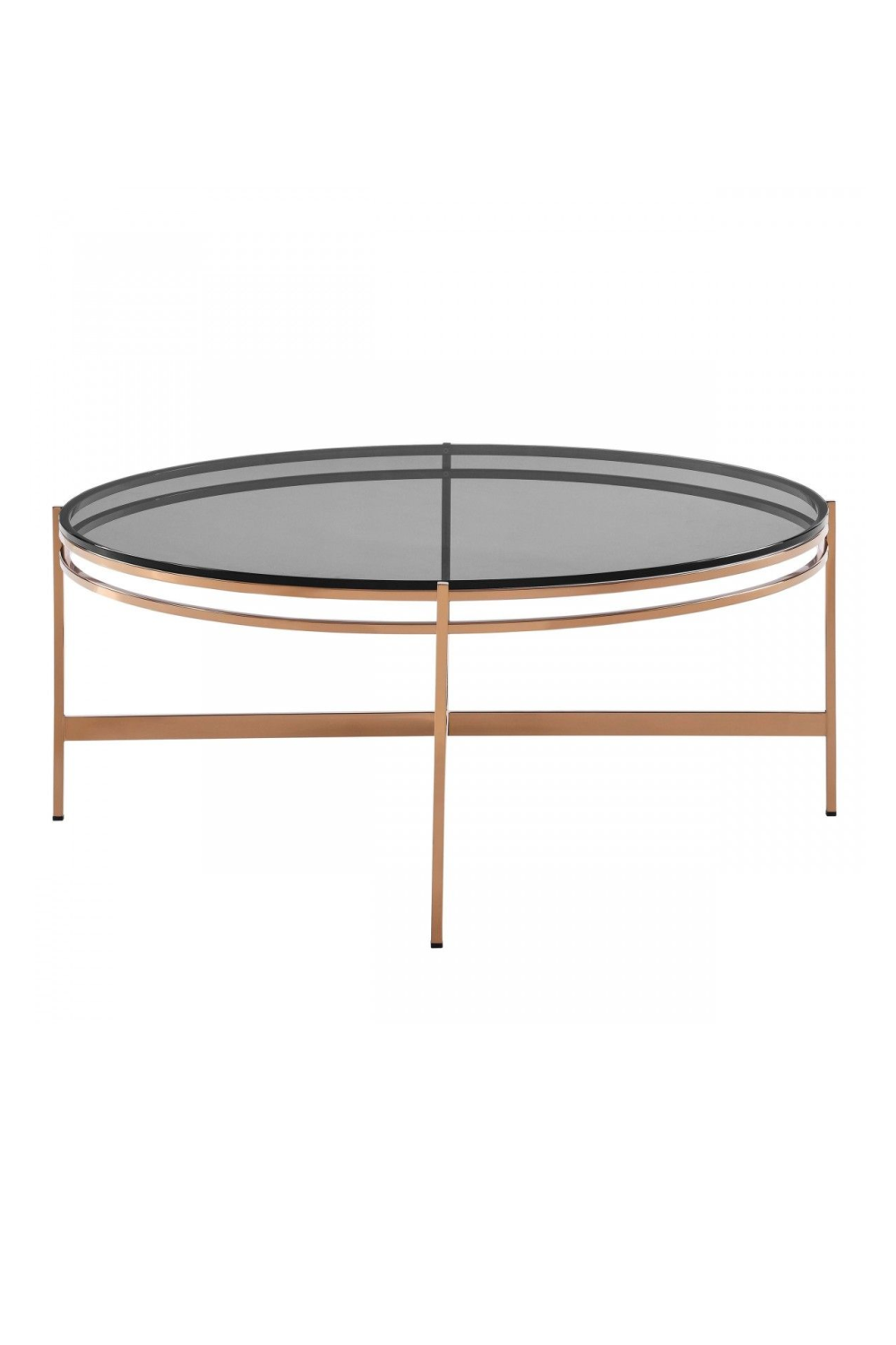 Round Smoked Glass Coffee Table | OROA Modern Bradford | Oroa.com