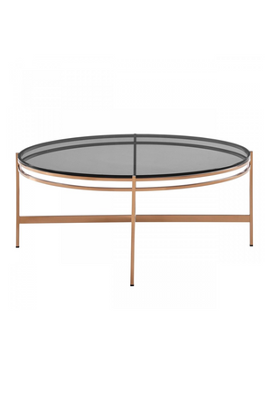 Round Smoked Glass Coffee Table | OROA Modern Bradford | Oroa.com