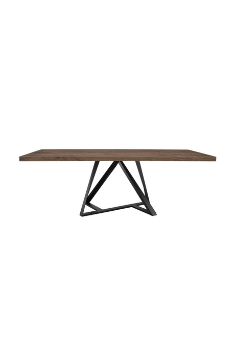 Wooden Top Industrial Dining Table | OROA Modern Keanna | Oroa.com