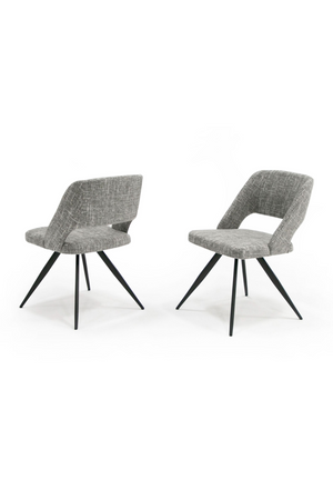 Cutout-Back Gray Dining Chairs (2) | OROA Modern Palmer | Oroa.com
