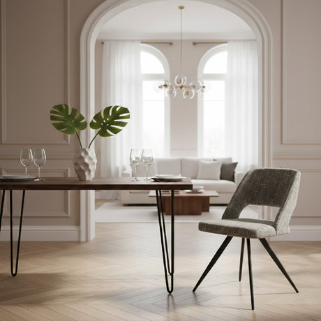   Cutout-Back Gray Dining Chairs (2) | Oroa.com