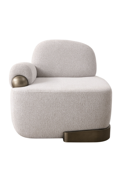 White Right-Armed Accent Chair | OROA Modern Rainier | Oroa.com
