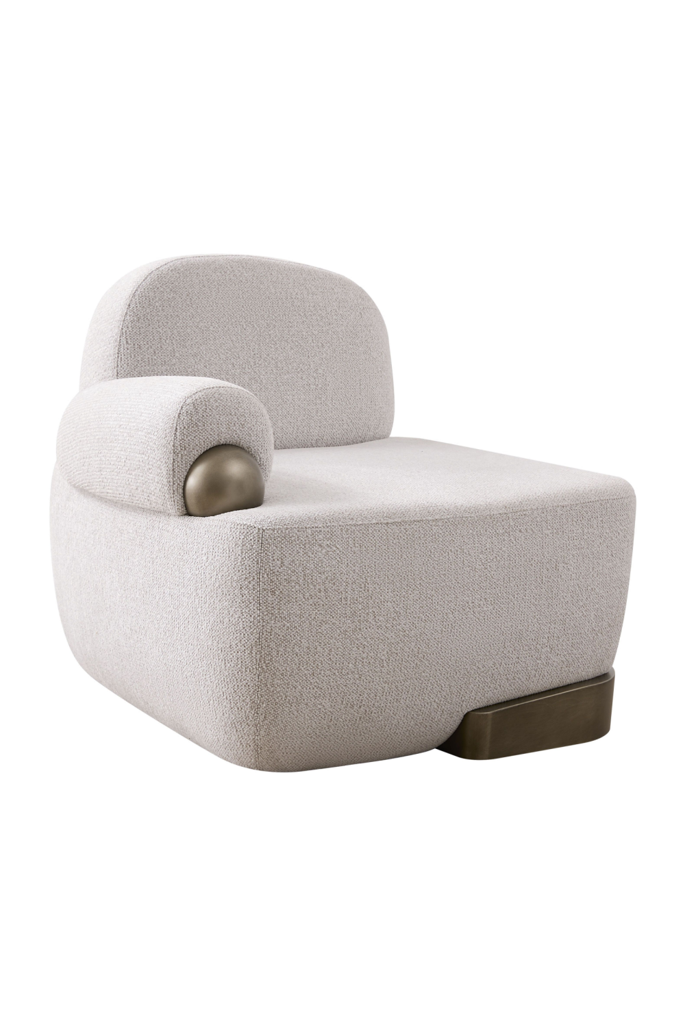 White Right-Armed Accent Chair | OROA Modern Rainier | Oroa.com