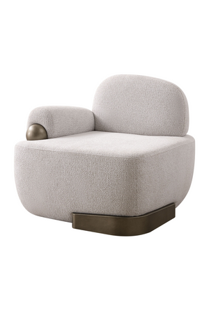 White Right-Armed Accent Chair | OROA Modern Rainier | Oroa.com