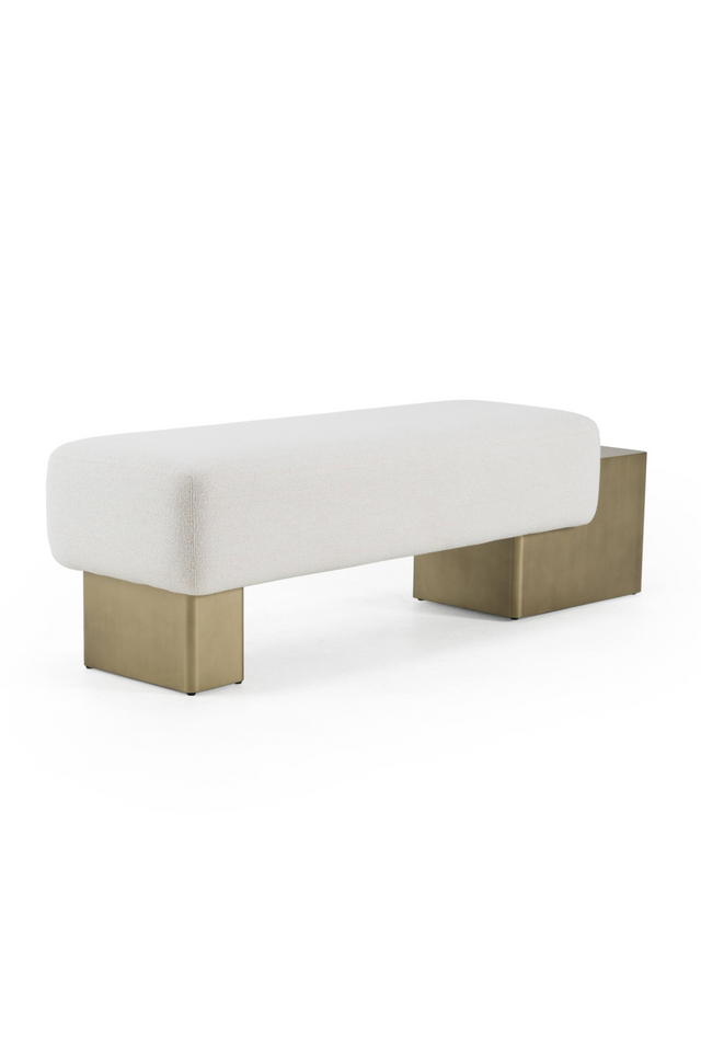 White Fabric Bench | OROA Modern Triumph | Oroa.com