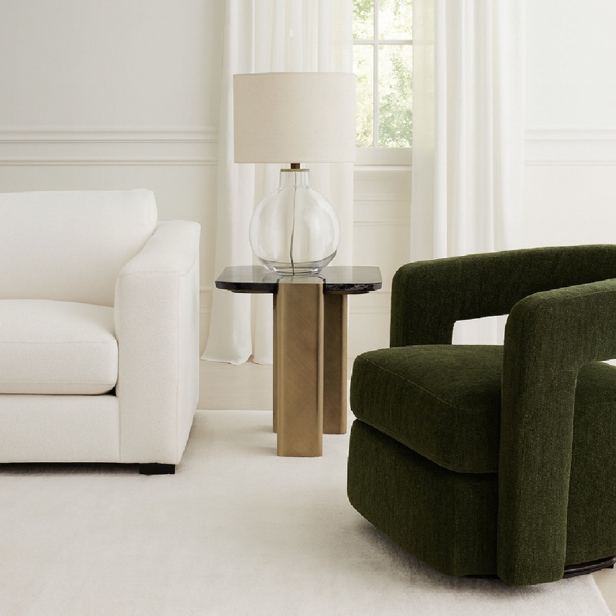   Black Marble End Table | Oroa.com