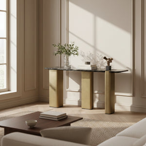 Black Marble Console Table | OROA Modern Quest