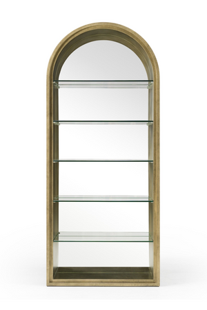 Antique Brass Arched Bookcase | OROA Modern Poise | Oroa.com