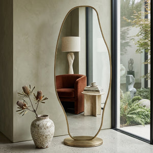   Antique Brass Freestanding Mirror | Oroa.com