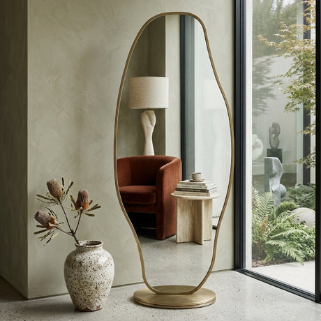 Antique Brass Freestanding Mirror | OROA Modern Esteem | Oroa.com