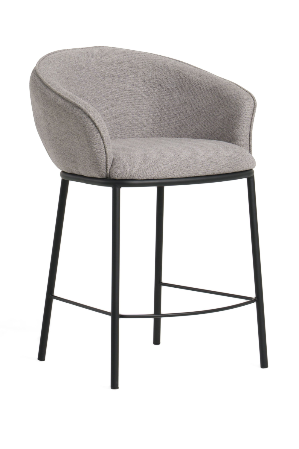 Gray Curved Counter Stool | OROA Modern Rumi | Oroa.com