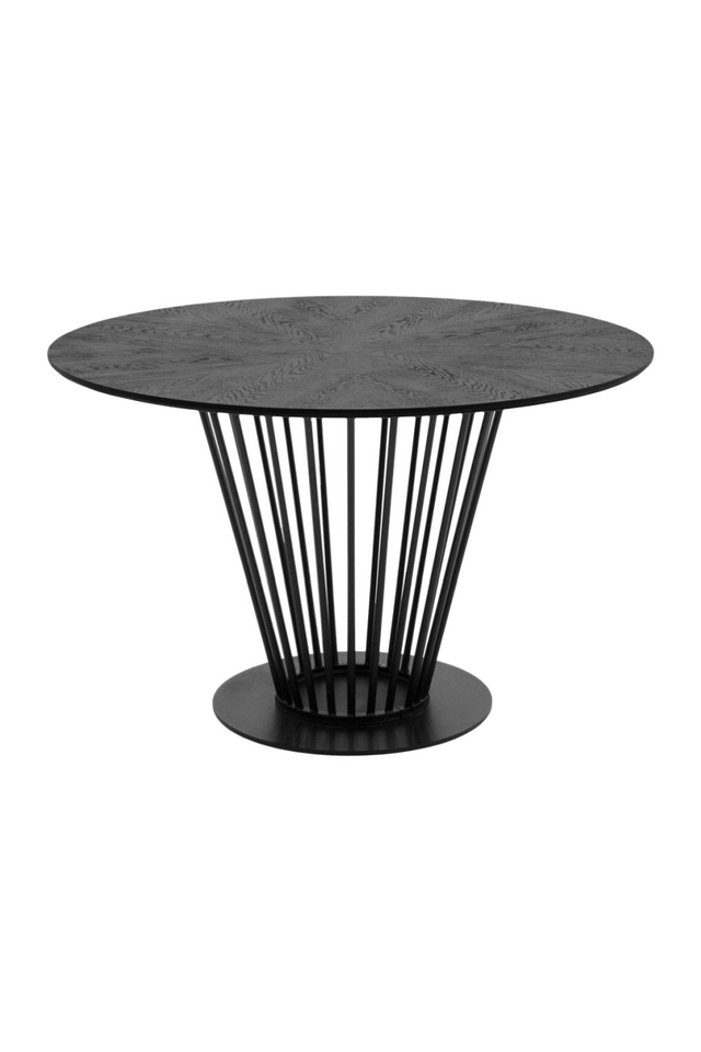 Black Oak Round Dining Table | OROA Modern Conroy | Oroa.com