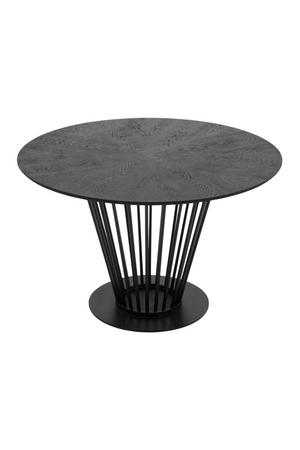 Black Oak Round Dining Table | OROA Modern Conroy | Oroa.com
