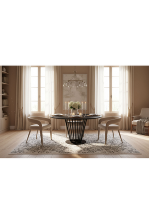 Black Oak Round Dining Table | OROA Modern Conroy | Oroa.com