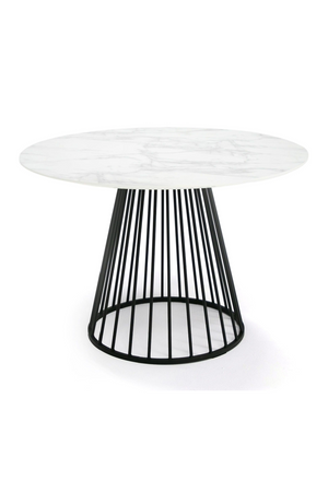 White Marble Round Dining Table | OROA Modern Holly | Oroa.com