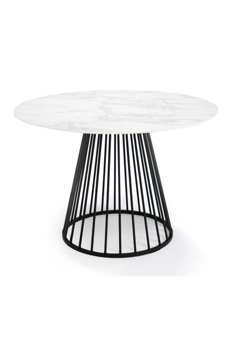 White Marble Round Dining Table | OROA Modern Holly | Oroa.com