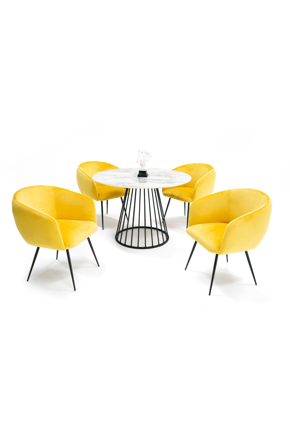 White Marble Round Dining Table | OROA Modern Holly | Oroa.com