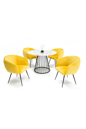 White Marble Round Dining Table | OROA Modern Holly | Oroa.com