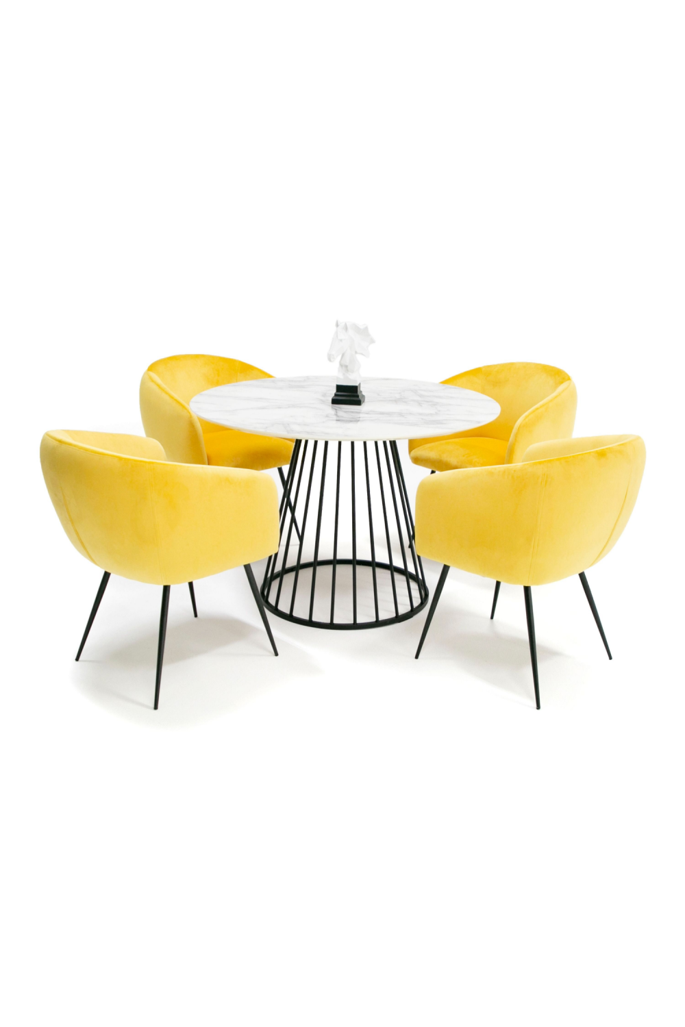 White Marble Round Dining Table | OROA Modern Holly | Oroa.com