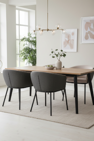 Two-Toned Curved Dining Armchair | OROA Modern Nillie | Oroa.com
