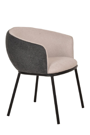 Two-Toned Curved Dining Armchair | OROA Modern Nillie | Oroa.com