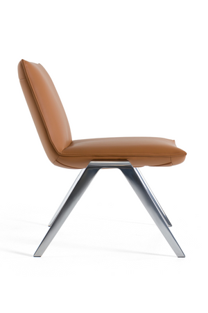 Brown Vegan Leather Accent Chair | OROA Modern Cedric | Oroa.com