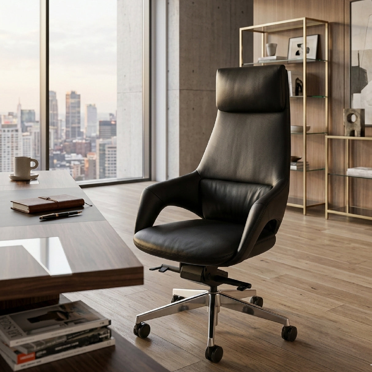 High-Back Leather Office Chair | OROA Modern Prost | Oroa.com