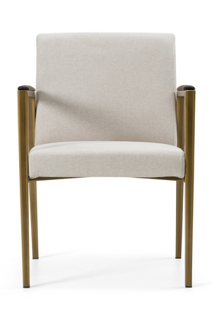 Brass Framed White Dining Chair | OROA Modern Sanders | Oroa.com