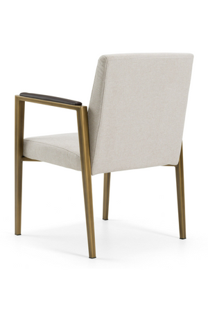 Brass Framed White Dining Chair | OROA Modern Sanders | Oroa.com