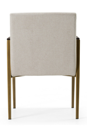 Brass Framed White Dining Chair | OROA Modern Sanders | Oroa.com