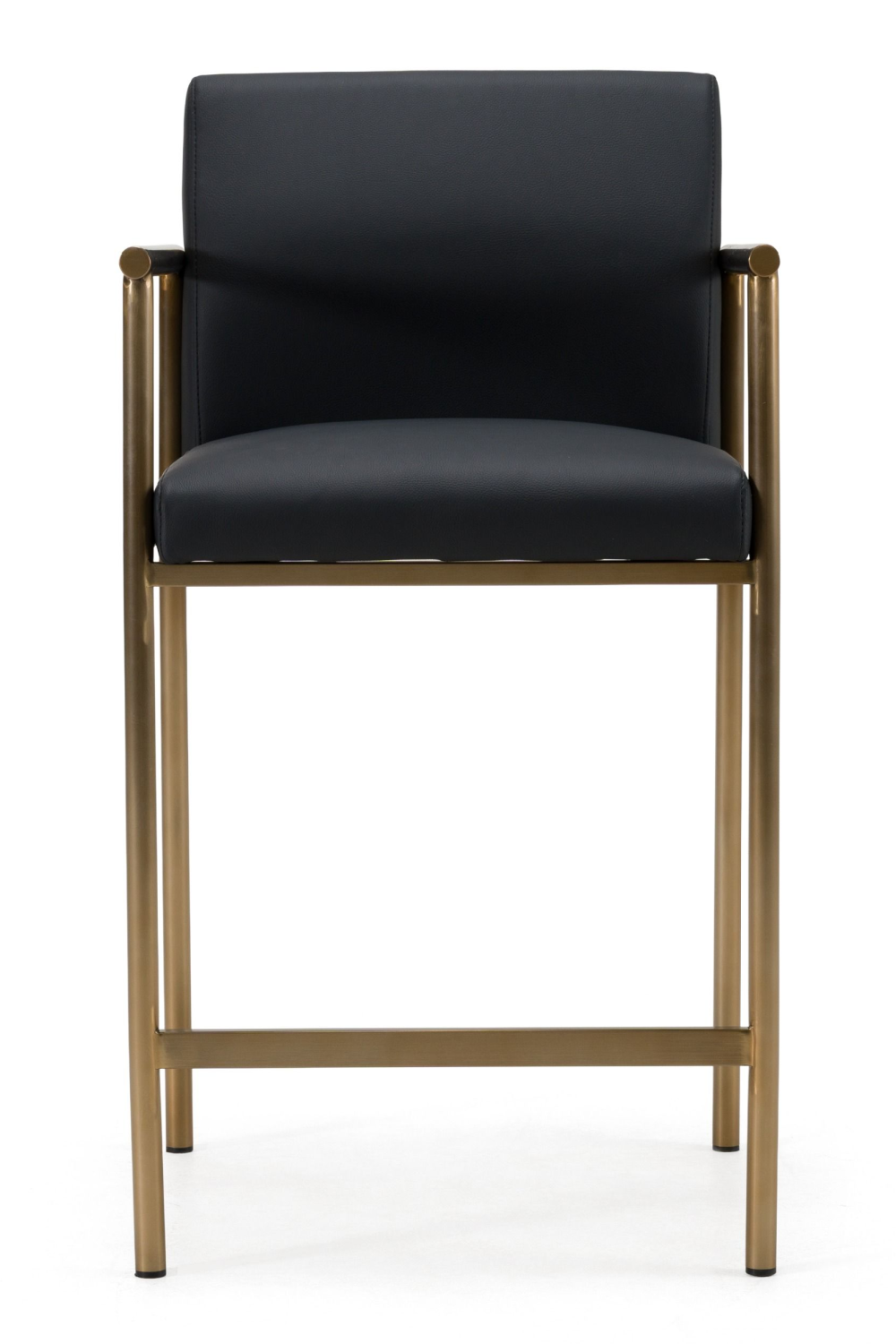Black Vegan Leather Counter Chair | OROA Modern Custer | Oroa.com
