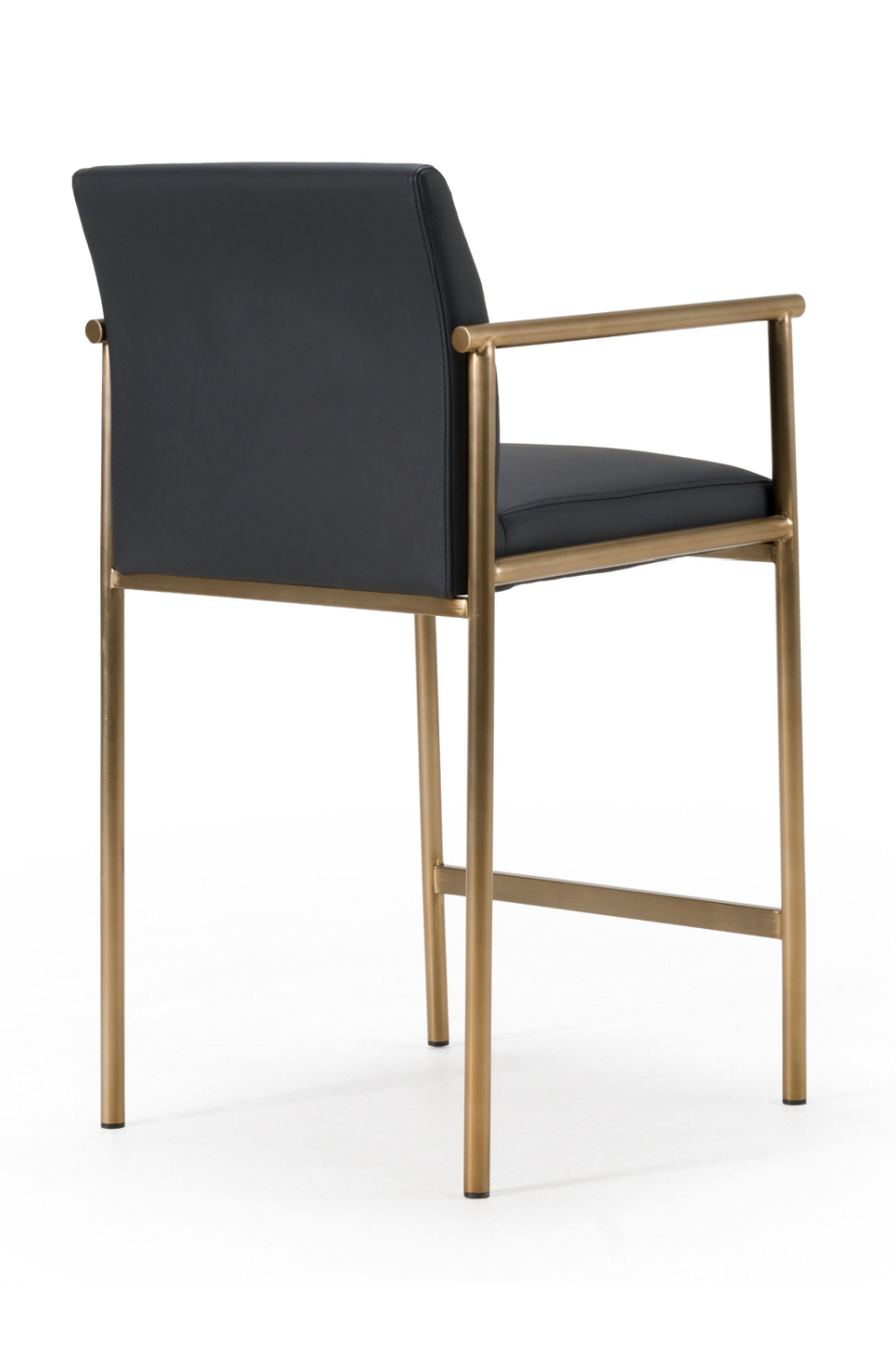 Black Vegan Leather Counter Chair | OROA Modern Custer | Oroa.com