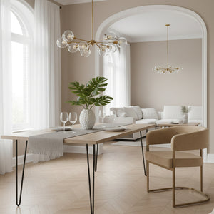 Brass-Framed Dining Side Chair | OROA Modern Sebastian