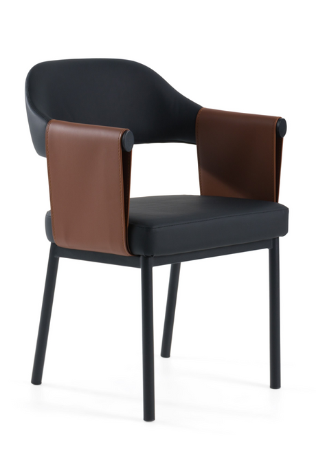 Black Vegan Leather Dining Chair | OROA Modern Jensen | Oroa.com