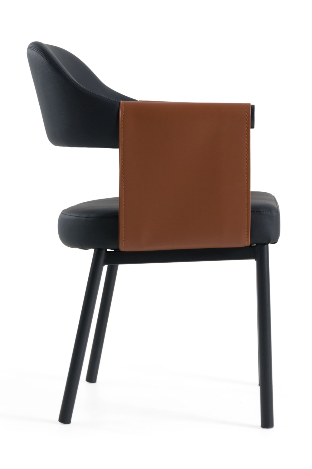 Black Vegan Leather Dining Chair | OROA Modern Jensen | Oroa.com