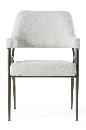 Bronze Framed White Dining Chair | OROA Modern Betty | Oroa.com