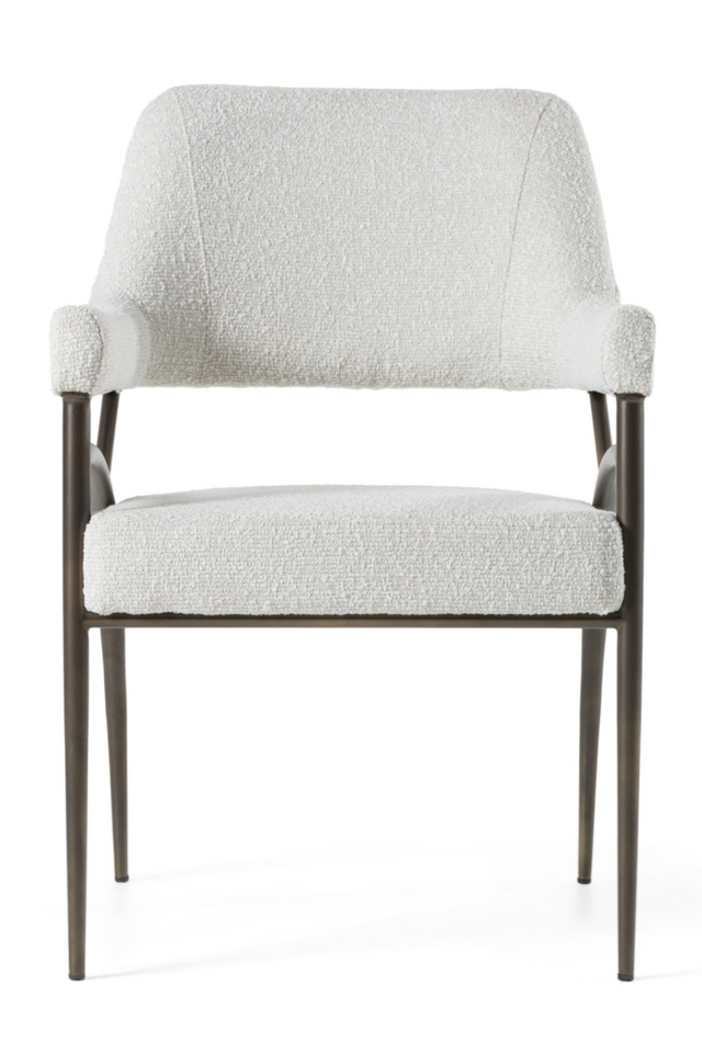 Bronze Framed White Dining Chair | OROA Modern Betty | Oroa.com