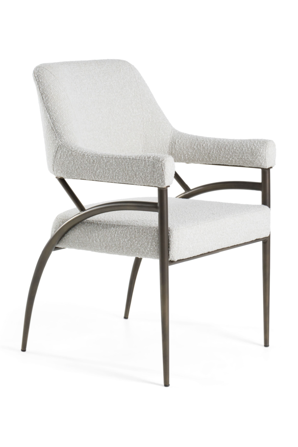 Bronze Framed White Dining Chair | OROA Modern Betty | Oroa.com