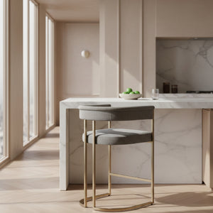   Gray Curved Counter Chair | Oroa.com