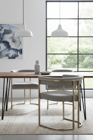   Gray Curved Dining Chair | Oroa.com