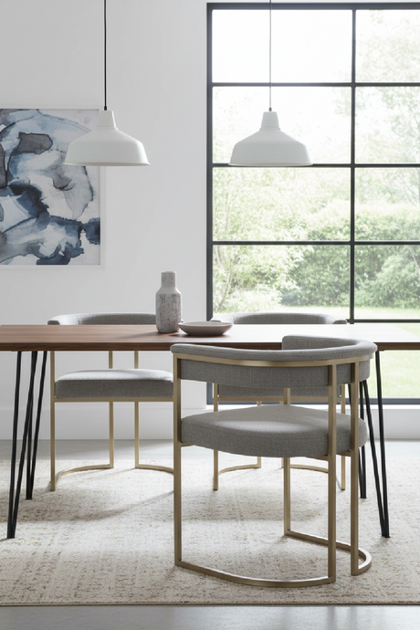 Gray Curved Dining Chair | OROA Modern Byron | Oroa.com