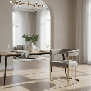   Gray Curved Dining Chair | Oroa.com