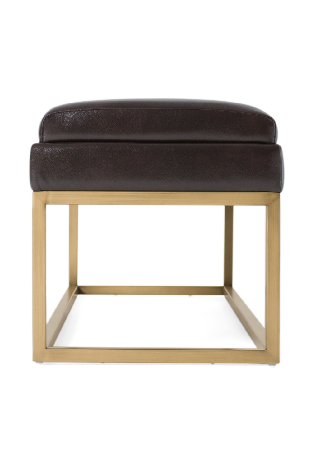 Brown Vegan Leather Dining Bench | OROA Modern Bridger | Oroa.com