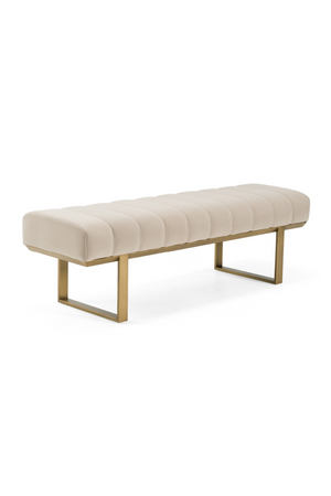 Beige Channeled Dining Bench | OROA Modern Robles | Oroa.com
